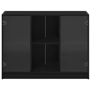 vidaXL Sideboard Black Oak Look 100 x 37 x 75.5 cm