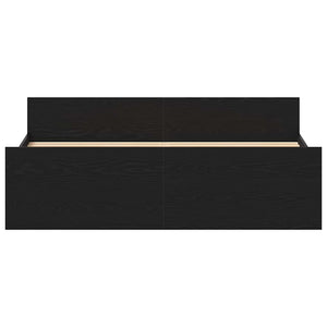 Bettgestell 150x200 cm Schwarz Eichen-Optik
