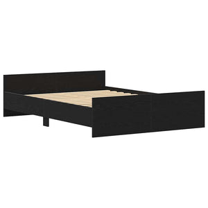 Bettgestell 135x190 cm Schwarz Eichen-Optik
