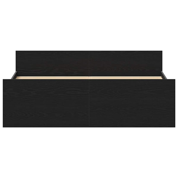 Bettgestell 135x190 cm Schwarz Eichen-Optik