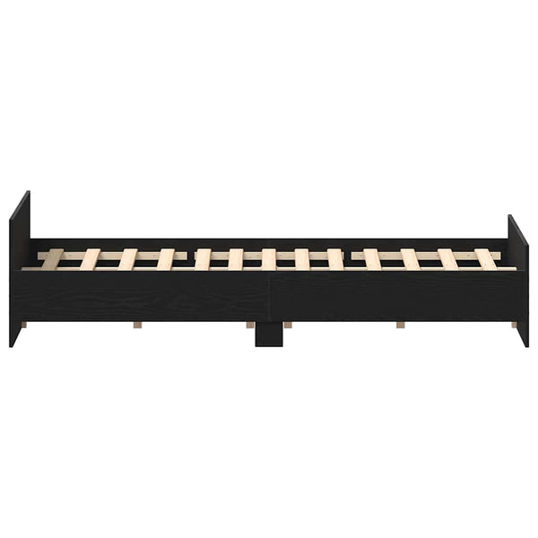 Bettgestell 135x190 cm Schwarz Eichen-Optik