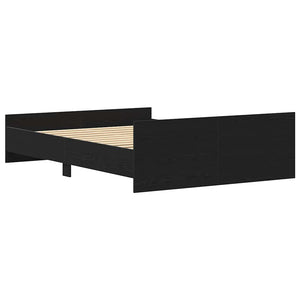 Bettgestell 135x190 cm Schwarz Eichen-Optik
