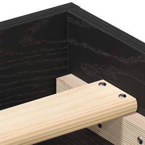 Bettgestell 120x200 cm Schwarz Eichen-Optik