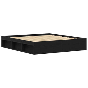 Bettgestell 200x200 cm, Schwarz Eichen-Optik