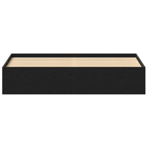 Bettgestell 200x200 cm, Schwarz Eichen-Optik