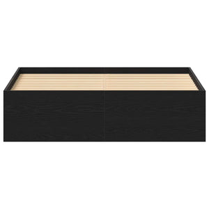 Bettgestell 120x190 cm Schwarz Eichen-Optik