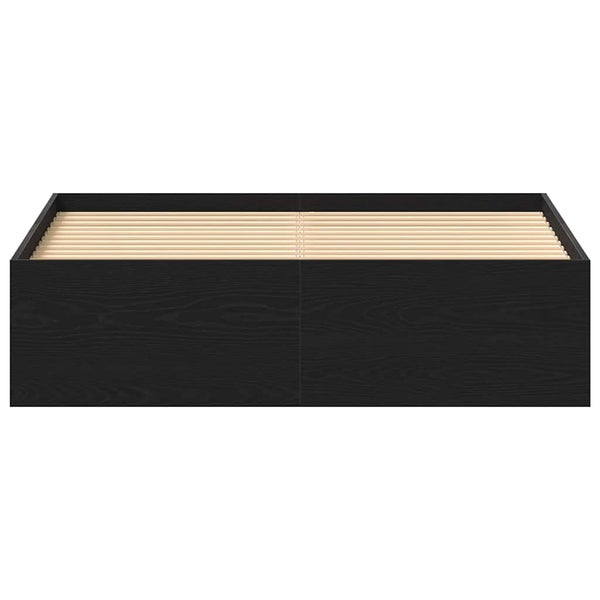 Bettgestell 120x190 cm Schwarz Eichen-Optik