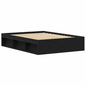 Bettgestell 120x190 cm Schwarz Eichen-Optik