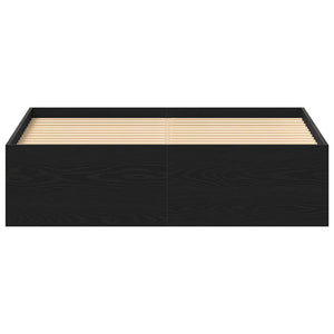Bettgestell 140x190 cm Schwarz Eichen-Optik