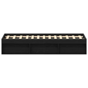Bettgestell 140x190 cm Schwarz Eichen-Optik