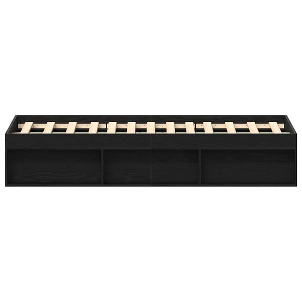 Bettgestell 140x190 cm Schwarz Eichen-Optik