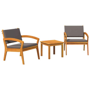 Bistrogarnitur Braun mit Kissen, 3-teilig
