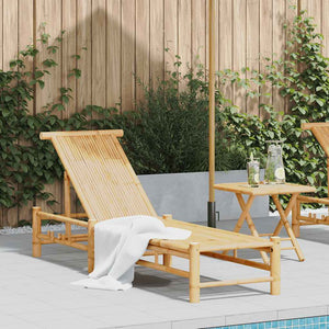 vidaXL Bain de soleil 55x199x30 cm bambou