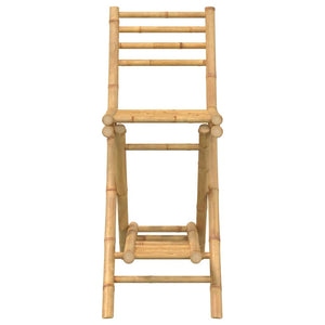 Klappbare Outdoor Barhocker Bambus, 2er-Set