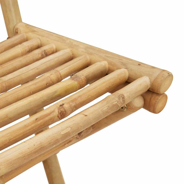 Klappbare Outdoor Barhocker Bambus, 2er-Set
