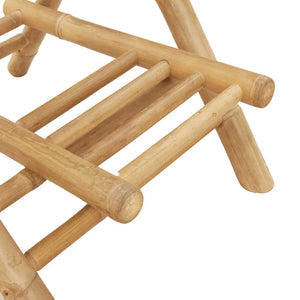 Klappbare Outdoor Barhocker Bambus, 2er-Set