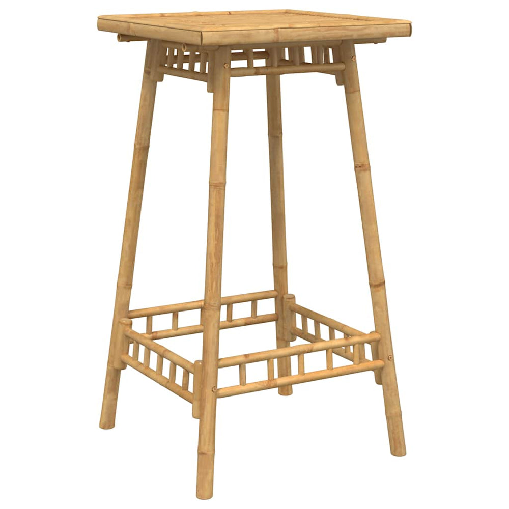 Quadratischer Garten-Bartisch aus Bambus, 55x55 cm