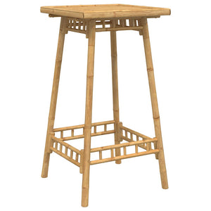 Quadratischer Garten-Bartisch aus Bambus, 55x55 cm