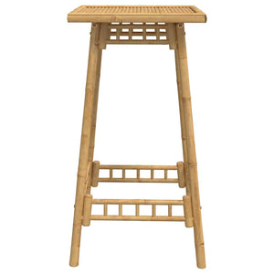Quadratischer Garten-Bartisch aus Bambus, 55x55 cm