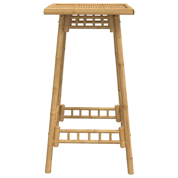 Quadratischer Garten-Bartisch aus Bambus, 55x55 cm