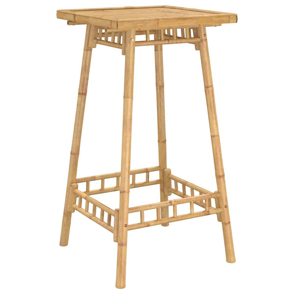Quadratischer Garten-Bartisch aus Bambus, 55x55 cm