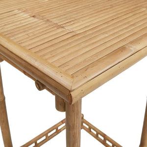 Quadratischer Garten-Bartisch aus Bambus, 55x55 cm
