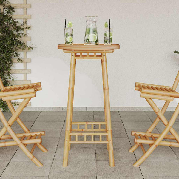 Garten Bartisch Bambus Ø55x100cm