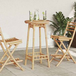 Garten Bartisch Bambus Ø55x100cm