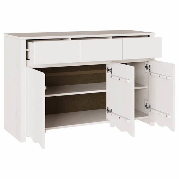 Weißes Kiefer Sideboard Drammen, 114 cm