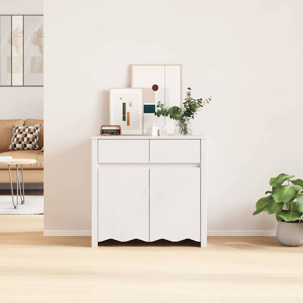 Sideboard Drammen Weiß Kiefer Massivholz