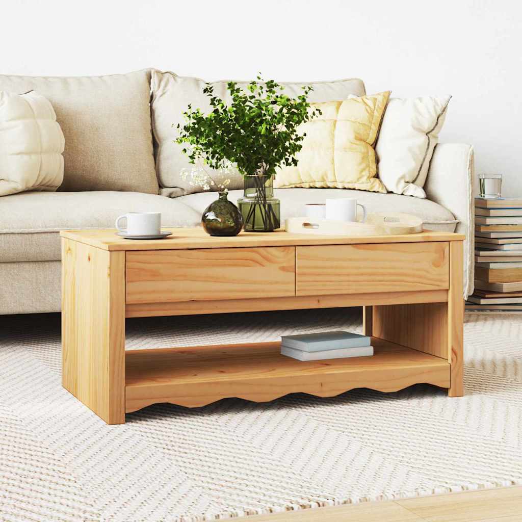 Couchtisch Drammen Eiche Massivholz 99x55 cm