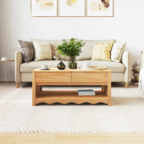 Couchtisch Drammen Eiche Massivholz 99x55 cm