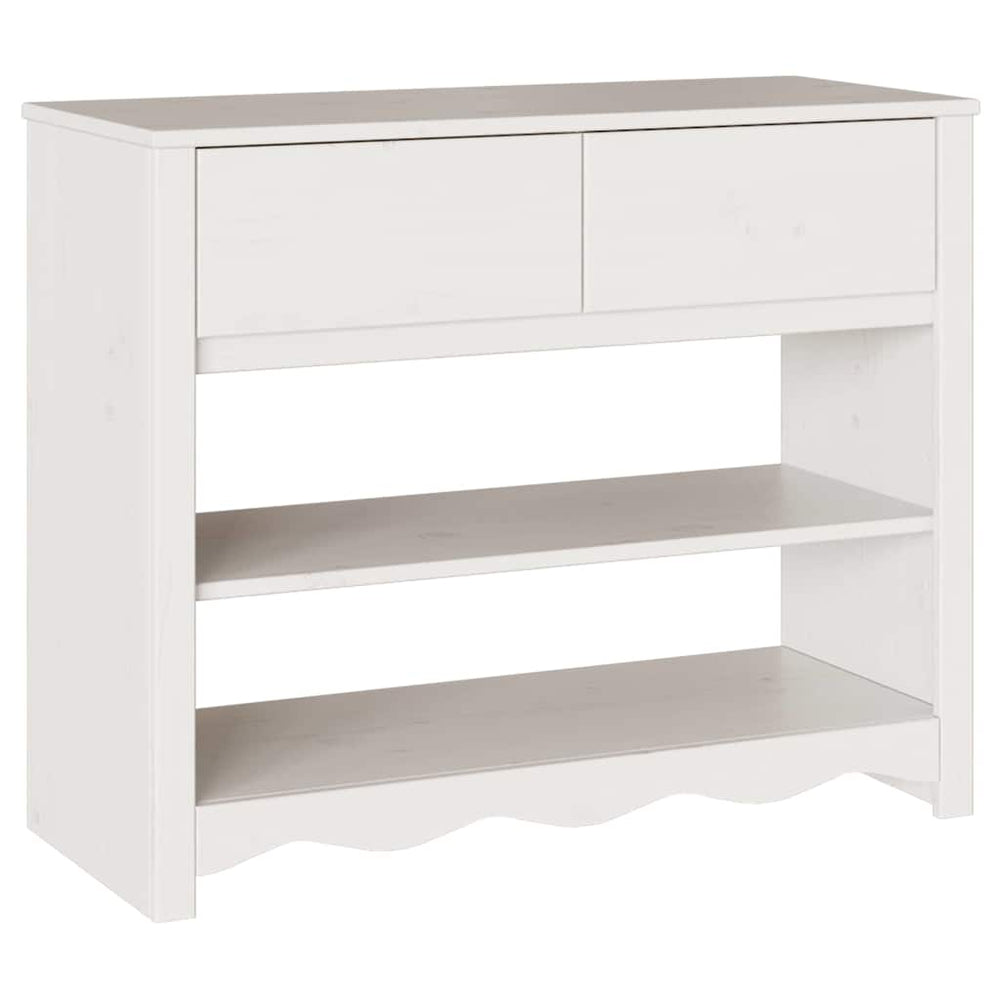 vidaXL Console de table avec tiroirs Drammen Blanc 89,5 x 37 x 73 cm
