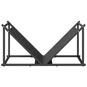 vidaXL Range-bûches noir 70x43x34,5 cm Acier laminé à froid