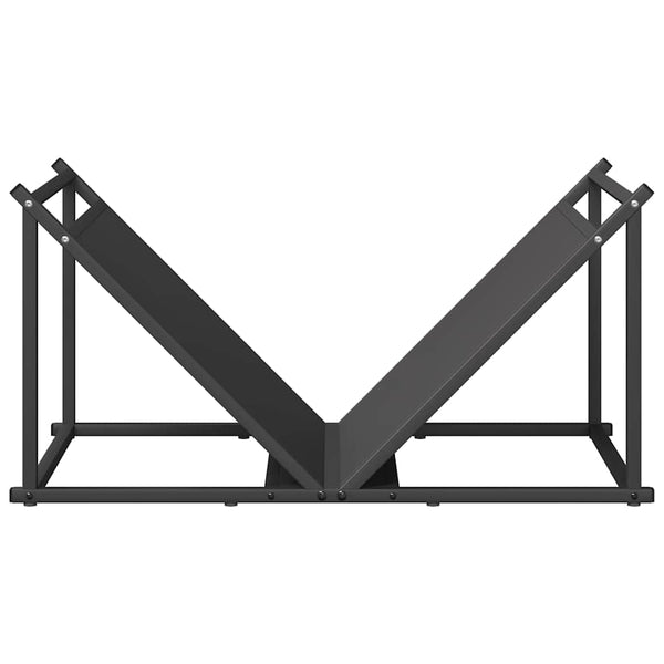 vidaXL Range-bûches noir 70x43x34,5 cm Acier laminé à froid