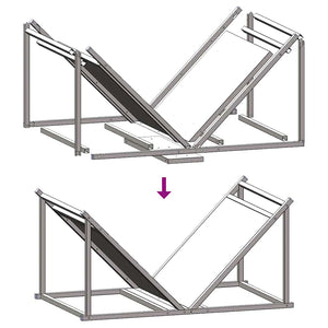 vidaXL Range-bûches noir 70x43x34,5 cm Acier laminé à froid