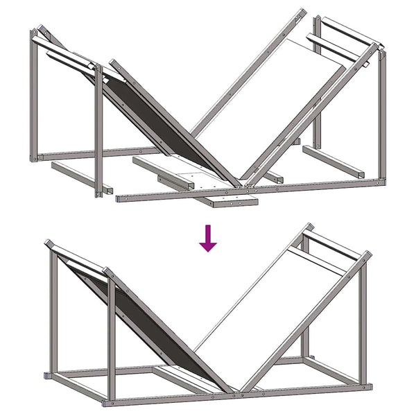 vidaXL Range-bûches noir 70x43x34,5 cm Acier laminé à froid
