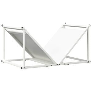 Weißes Kaminholzregal aus Stahl 70x43x34,5 cm