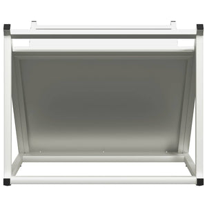 Weißes Kaminholzregal aus Stahl 70x43x34,5 cm