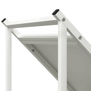 Weißes Kaminholzregal aus Stahl 70x43x34,5 cm