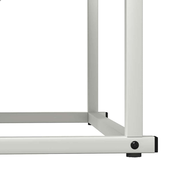 Weißes Kaminholzregal aus Stahl 70x43x34,5 cm