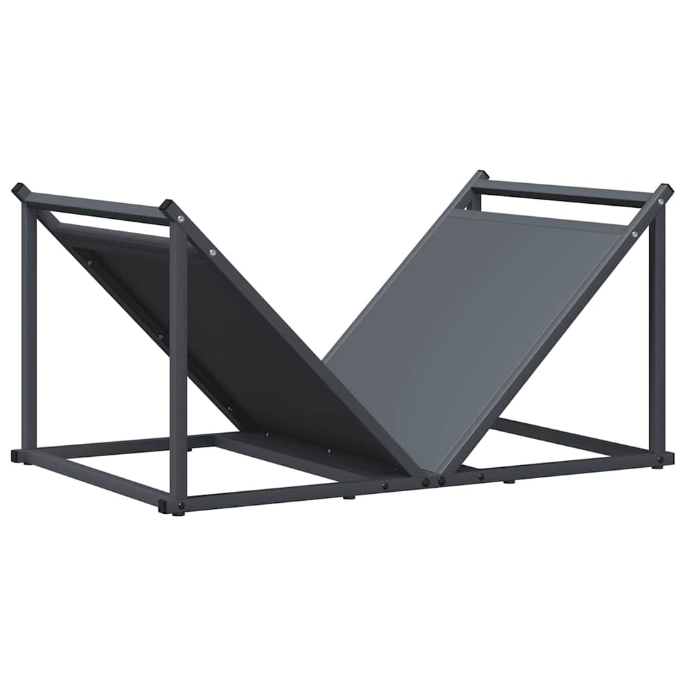 Anthrazit Brennholzregal Stahl 70x43x34,5 cm