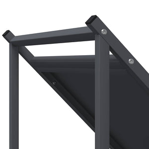 Anthrazit Brennholzregal Stahl 70x43x34,5 cm