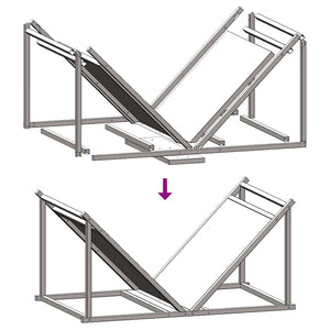 Anthrazit Brennholzregal Stahl 70x43x34,5 cm