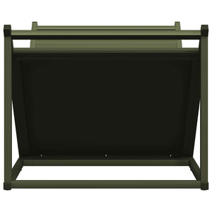 Brennholzregal Olivgrün Stahl 70x43x34,5cm
