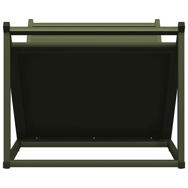 Brennholzregal Olivgrün Stahl 70x43x34,5cm