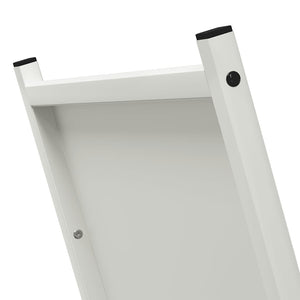 Weißes Brennholzregal aus Stahl, 69,5 cm