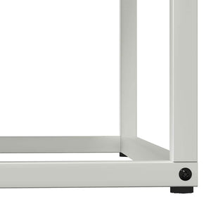 Weißes Brennholzregal aus Stahl, 69,5 cm