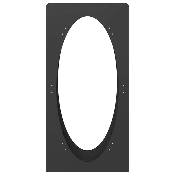 Brennholzregal Schwarz Stahl 50x100 cm