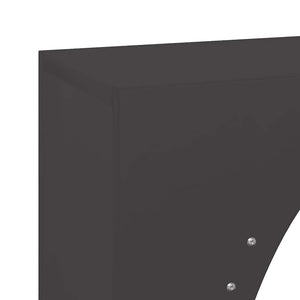 Brennholzregal Schwarz Stahl 50x100 cm